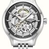 Men'S Roamer | Roamer Competence Skeleton Iv (43Mm) Silver Skeleton Dial / Stainless Steel Bracelet