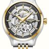 Men'S Roamer | Roamer Competence Skeleton Iv (43Mm) Silver Skeleton Dial / Two-Tone Stainless Steel Bracelet