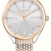 Women'S Swarovski | Swarovski Women'S Attract (30Mm) Silver Dial / Crystal-Set Two-Tone Stainless Steel Bracelet