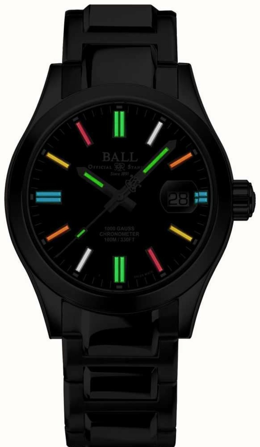 Men'S Ball Watch Company | Ball Watch Company Engineer Iii Automatic Legend Ii (40Mm) Black Dial / Stainless Steel Bracelet