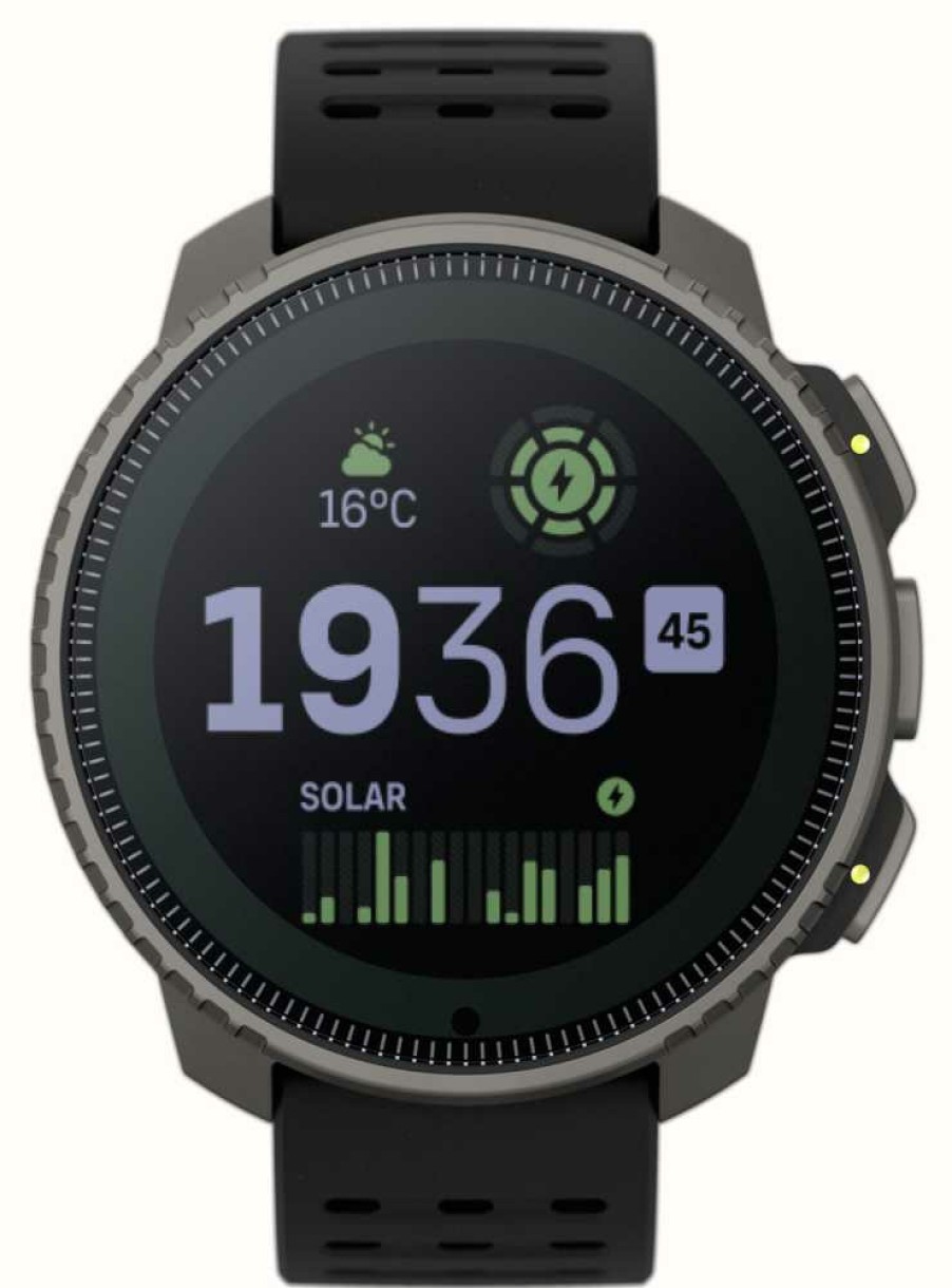 Men'S Suunto | Suunto Vertical Titanium Solar Multisport Adventure Watch (49Mm) Black