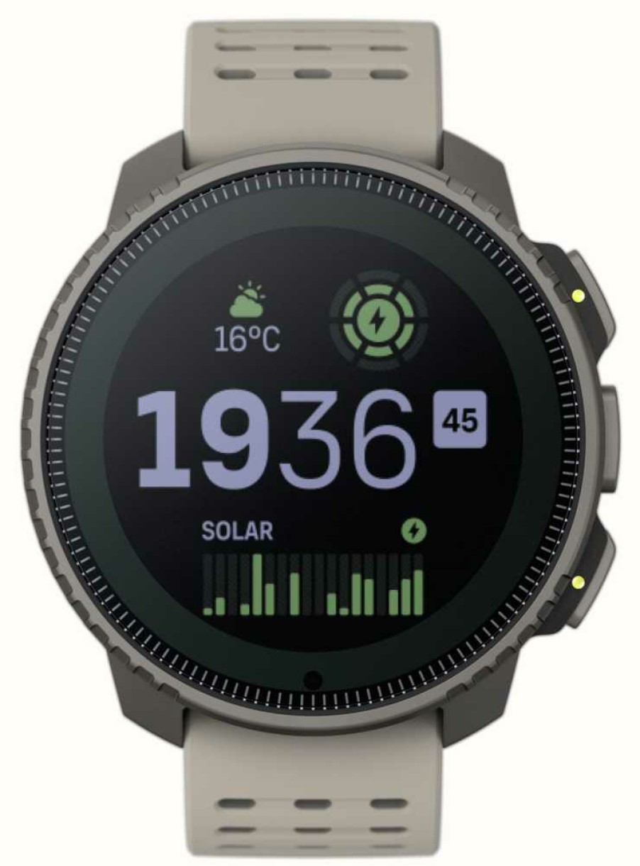 Men'S Suunto | Suunto Vertical Titanium Solar Multisport Adventure Watch (49Mm) Sand