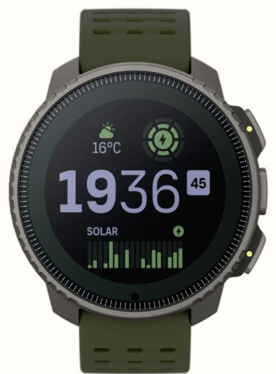 Men'S Suunto | Suunto Vertical Titanium Solar Multisport Adventure Watch (49Mm) Forest