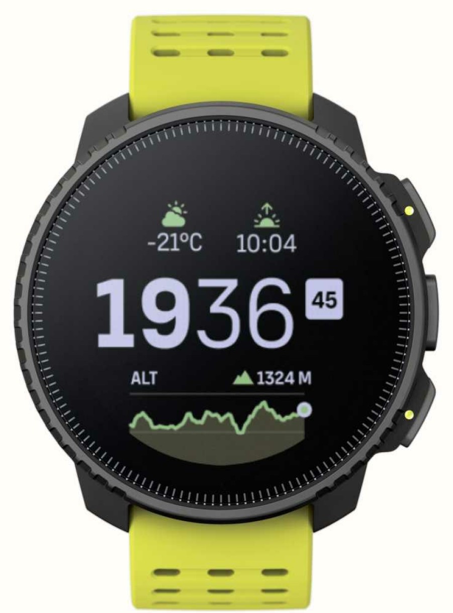 Men'S Suunto | Suunto Vertical Multisport Adventure Watch (49Mm) Black Lime