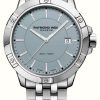 Men'S Raymond Weil | Raymond Weil Tango Classic Quartz (41Mm) Cyan Blue Dial / Stainless Steel