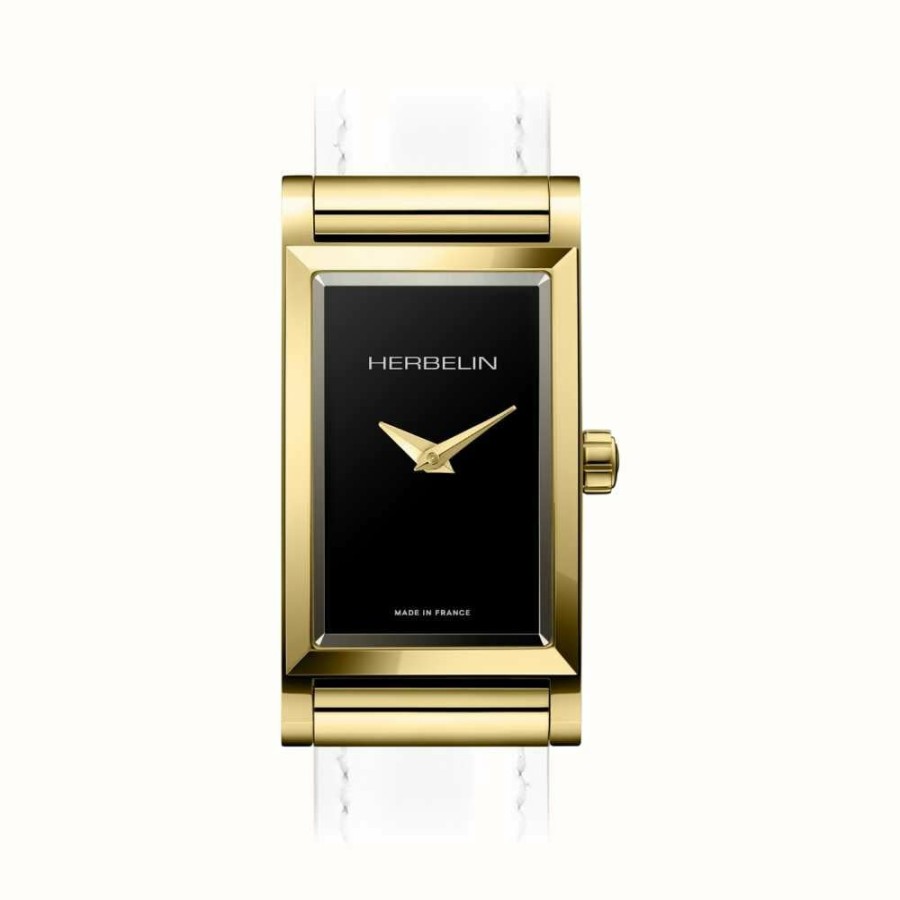 Women'S Herbelin | Herbelin Antares Watch Case - Black Dial / Gold Pvd Steel - Case Only