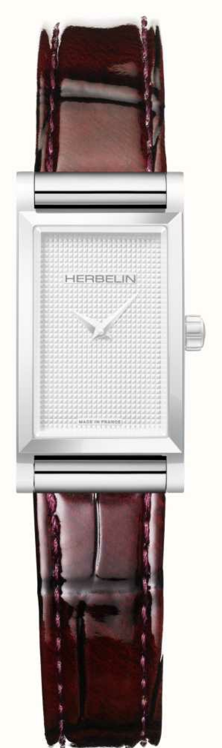 Women'S Herbelin | Herbelin Antares Interchangeable Watch Strap - Bordeaux Brown Leather / Stainless Steel - Strap Only