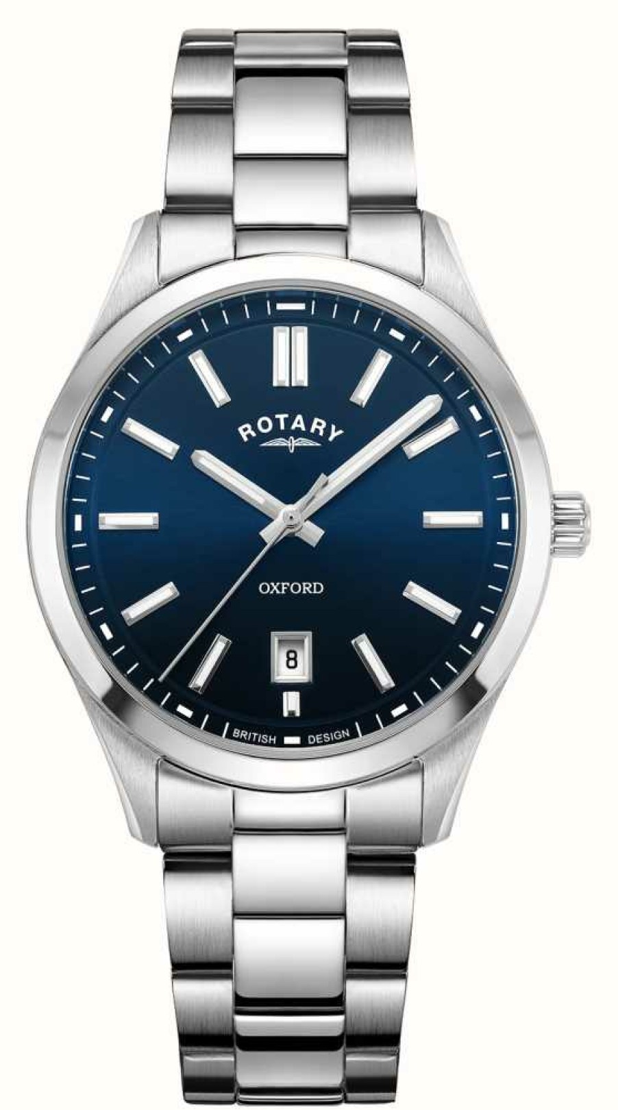 Men'S Rotary | Rotary Oxford Contemporary Quartz (40Mm) Blue Dial / Stainless Steel