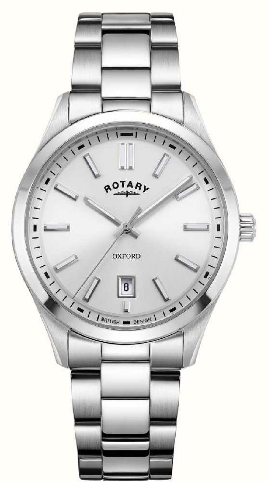 Men'S Rotary | Rotary Oxford Contemporary Quartz (40Mm) Silver Dial / Stainless Steel