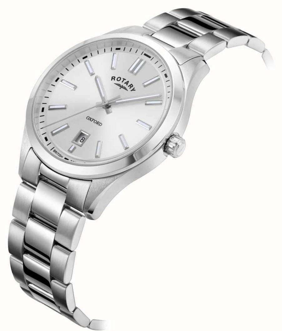 Men'S Rotary | Rotary Oxford Contemporary Quartz (40Mm) Silver Dial / Stainless Steel