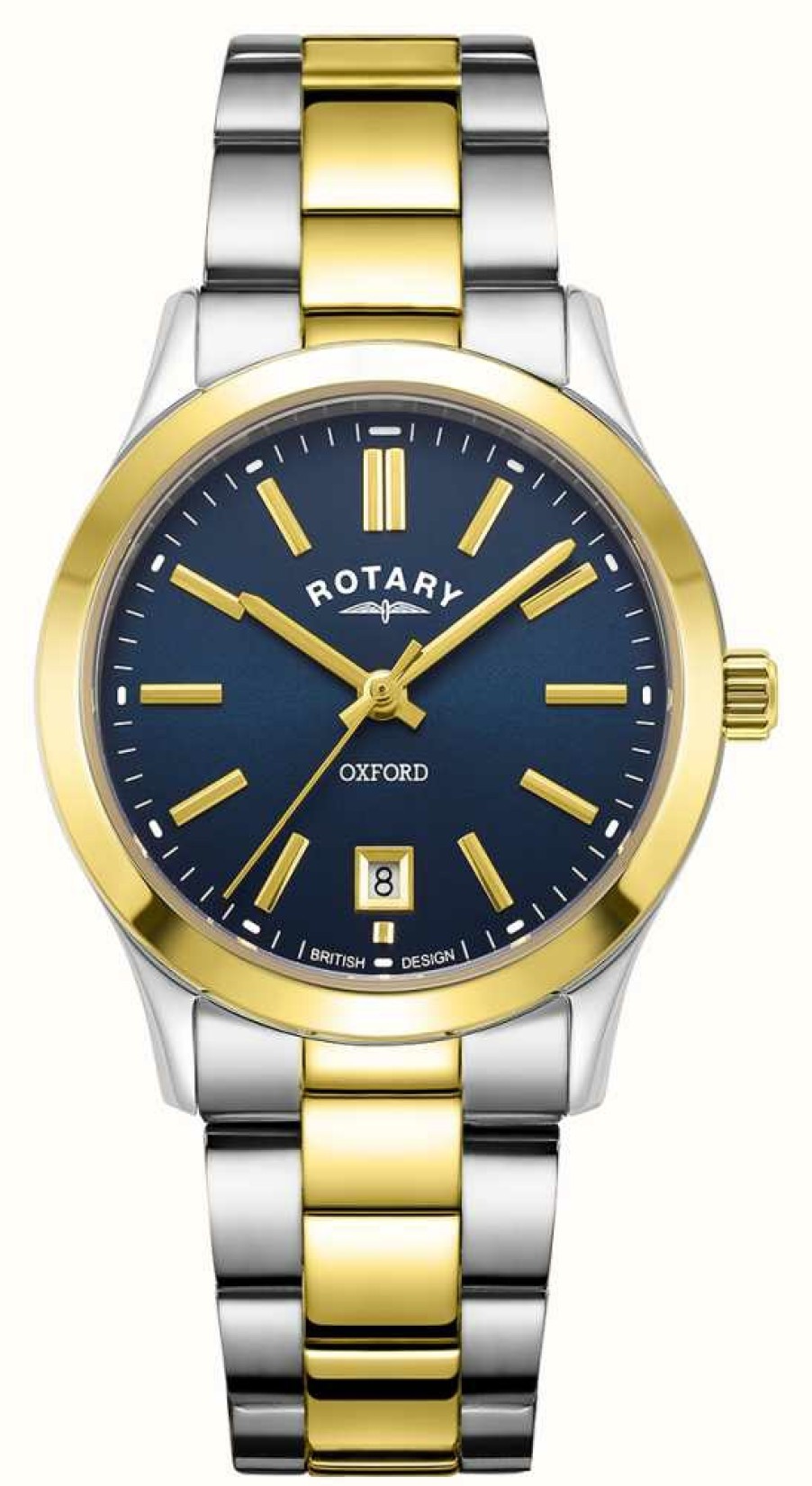 Women'S Rotary | Rotary Women'S Oxford (30Mm) Blue Dial / Two-Tone Stainless Steel Bracelet