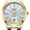 Women'S Rotary | Rotary Women'S Oxford (30Mm) Mother-Of-Pearl Dial / Two-Tone Stainless Steel Bracelet