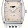 Women'S Rotary | Rotary Women'S Ultra Silm (25Mm) Pink Dial / Stainless Steel Bracelet