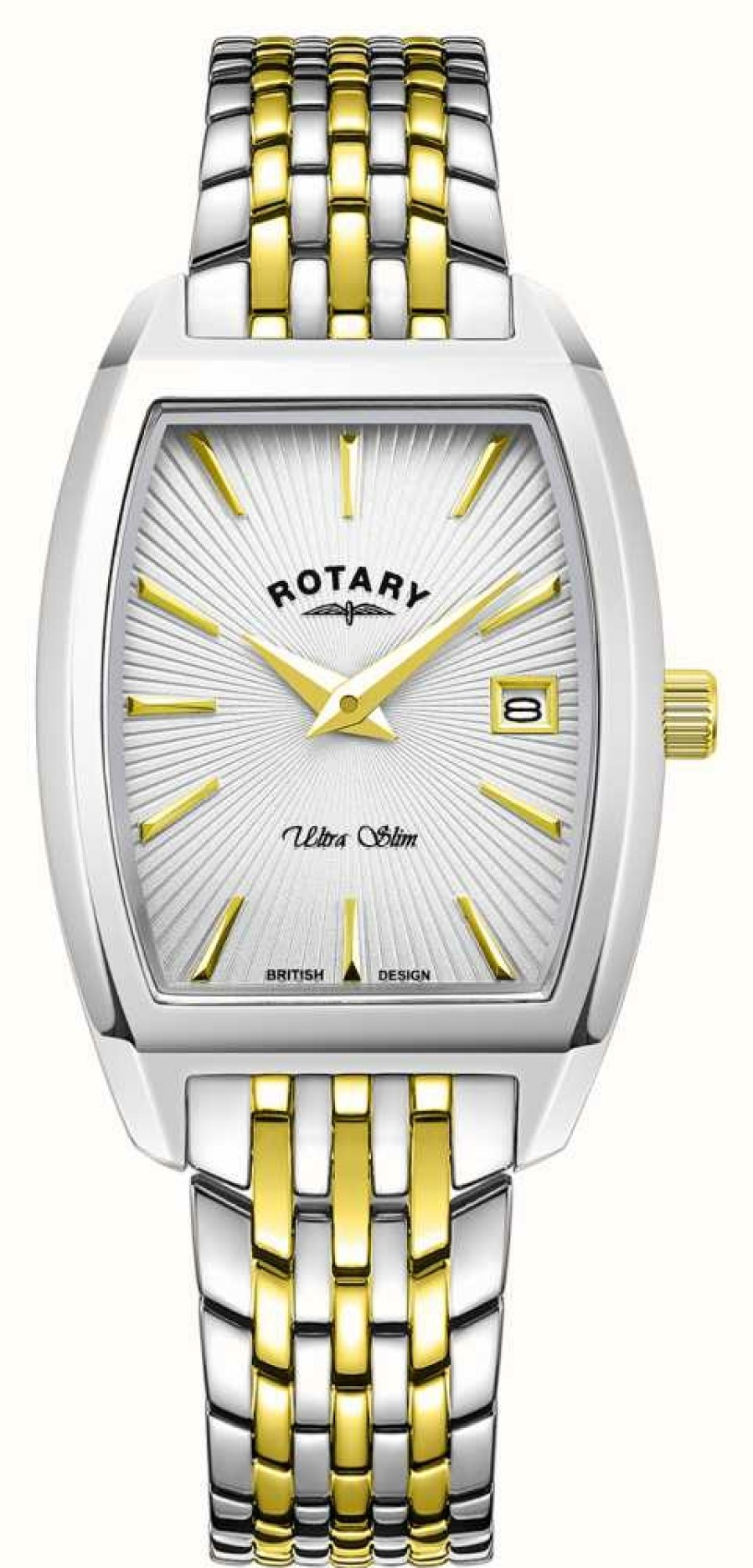 Women'S Rotary | Rotary Women'S Ultra Slim (25Mm) Silver Dial / Two-Tone Stainless Steel Bracelet