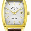 Women'S Rotary | Rotary Women'S Ultra Slim (25Mm) Silver Dial / Brown Leather Strap