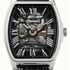 Men'S Ingersoll | Ingersoll The California Automatic (39Mm) Black Skeleton Dial / Black Leather Strap