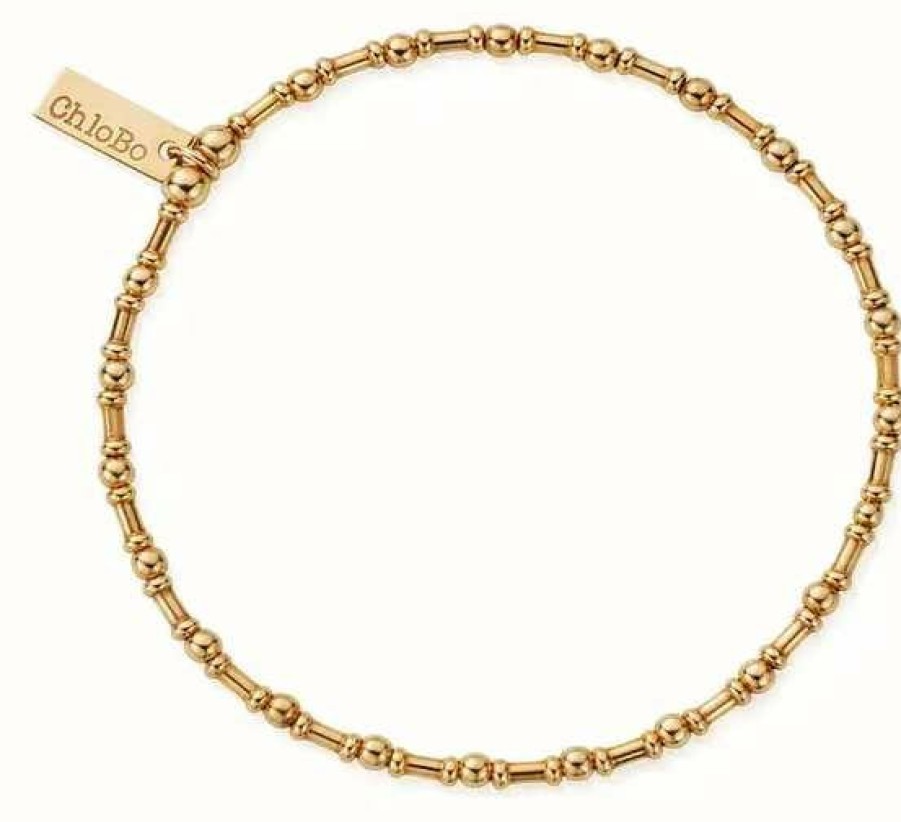 Jewelry ChloBo Jewellery | Chlobo Man Gold Plated Rhythm Of Water Bracelet