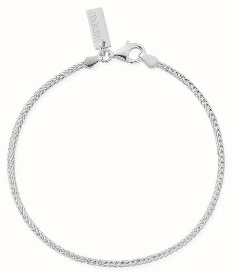 Jewelry ChloBo Jewellery | Chlobo Man Sterling Silver Fox Tail Chain Bracelet