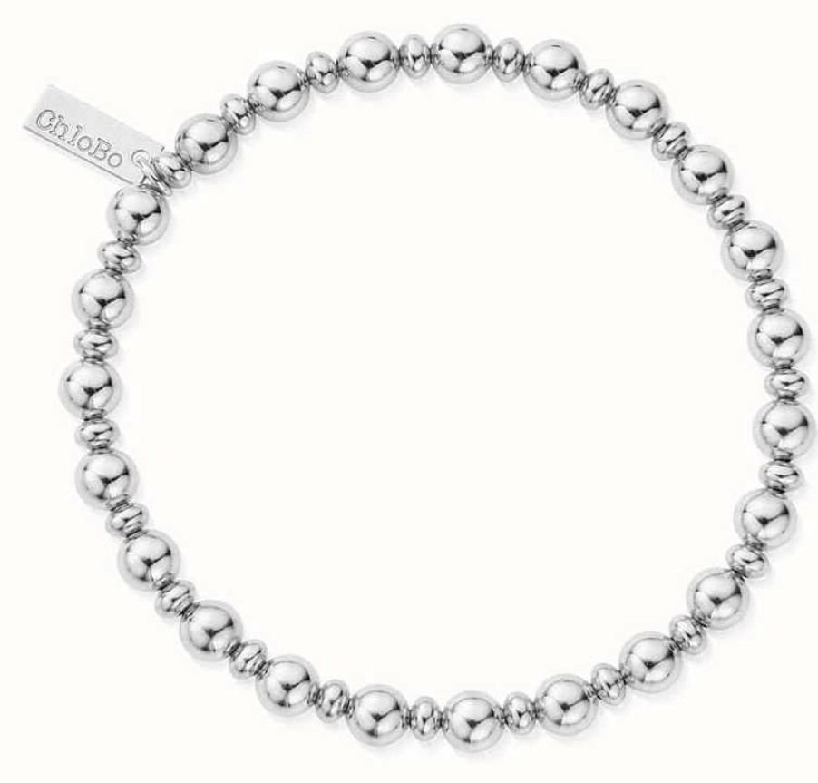 Jewelry ChloBo Jewellery | Chlobo Men'S Slim Round Sterling Silver Layering Bracelet