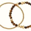 Jewelry ChloBo Jewellery | Chlobo Man Gold Tiger'S Eye Urban Set Of 2