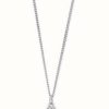 Jewelry ChloBo Jewellery | Chlobo Men'S Silver Curb Chain Om Necklace