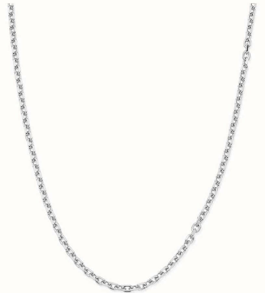 Jewelry ChloBo Jewellery | Chlobo Men'S Anchor Chain Sterling Silver Necklace