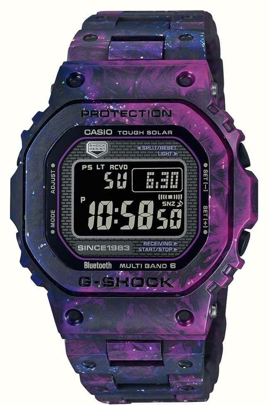 Men'S Casio | Casio G-Shock Carbon Edition 'Cosmic Purple' - Tough Solar B5000 Series