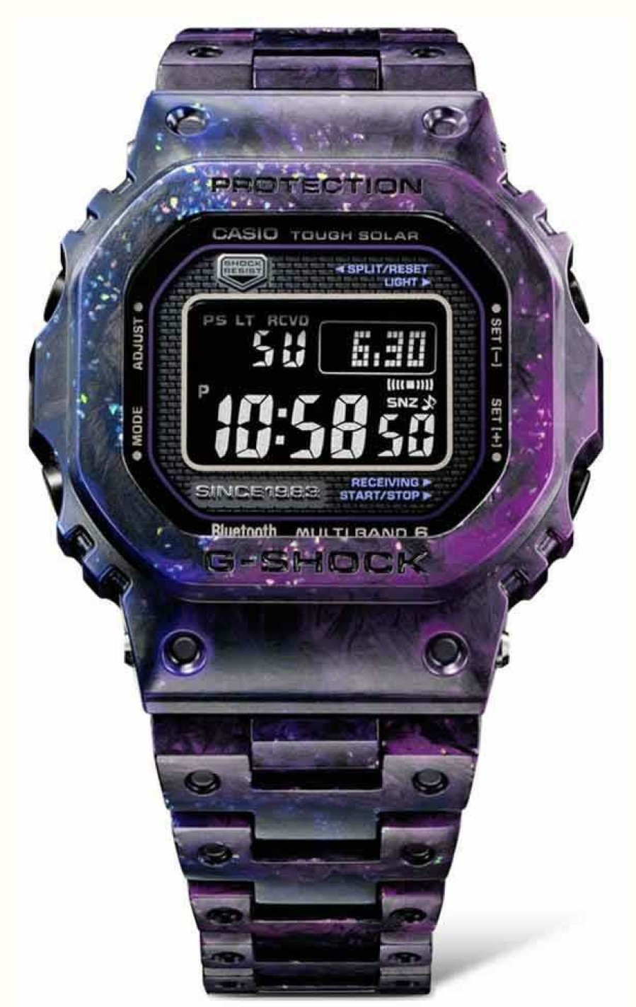 Men'S Casio | Casio G-Shock Carbon Edition 'Cosmic Purple' - Tough Solar B5000 Series