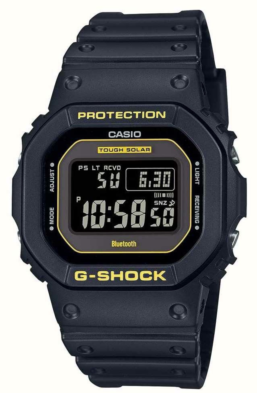 Men'S Casio | Casio G-Shock 'Caution Yellow' Tough Solar Multi-Band 6 Black Silicone