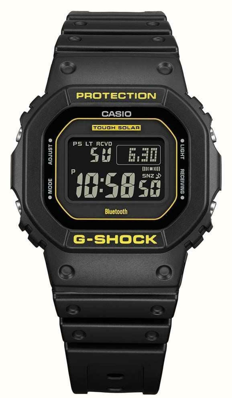 Men'S Casio | Casio G-Shock 'Caution Yellow' Tough Solar Multi-Band 6 Black Silicone