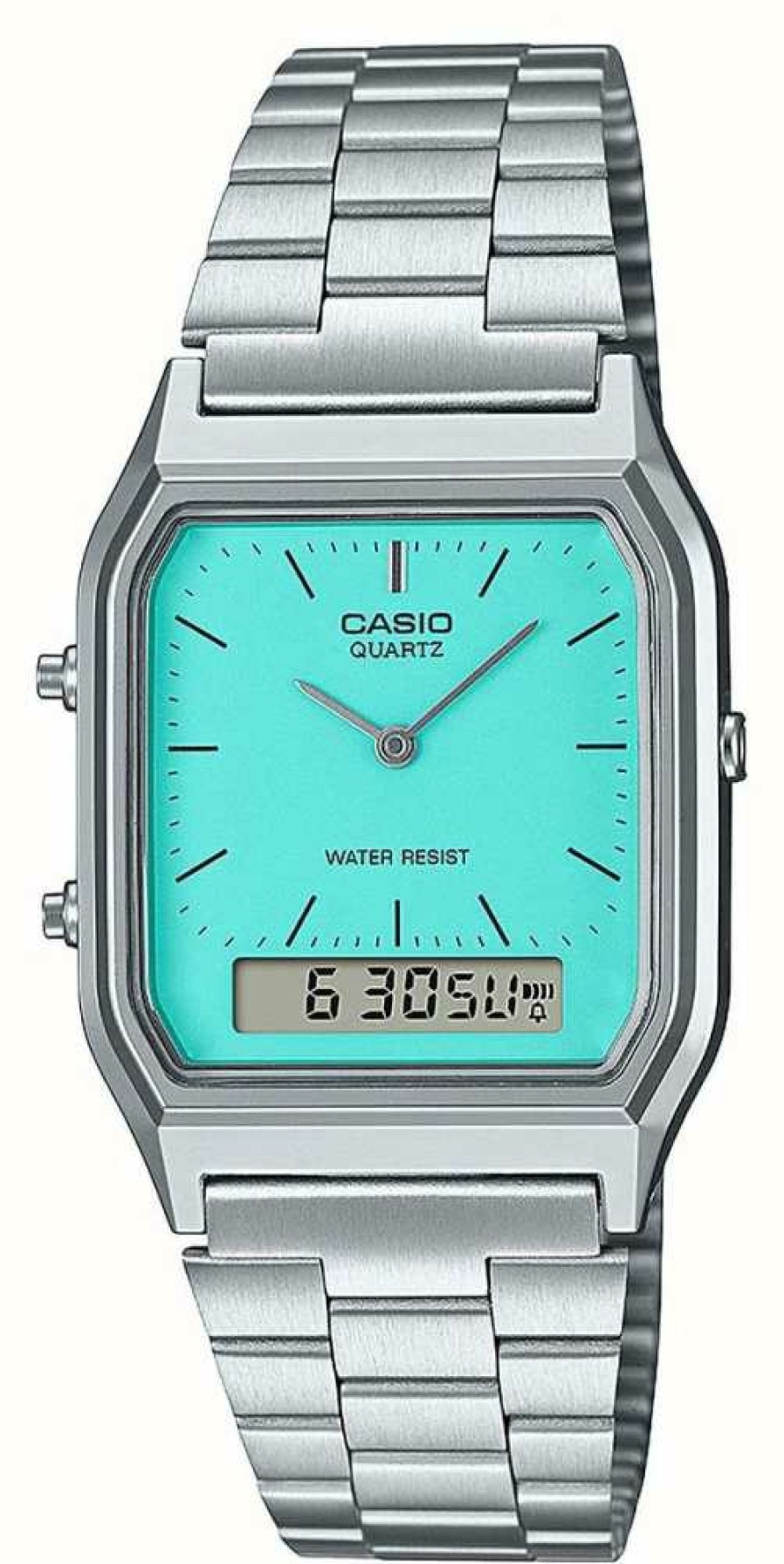 Jewelry Casio | Casio Vintage Dual-Display (30Mm) Blue Dial / Stainless Steel