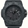 Men'S Luminox | Luminox Navy Seal Foundation 3600 Series (45Mm) Black Dial / Black Rubber Strap