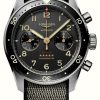 Men'S LONGINES | Longines Spirit Flyback Titanium Auto Chronometer (42Mm) Anthracite Dial / Black Synthetic Strap