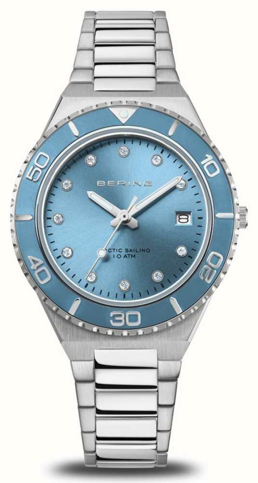 Women'S Bering | Bering Women'S Classic Arctic Sailing (36Mm) Blue Dial / Stainless Steel Bracelet