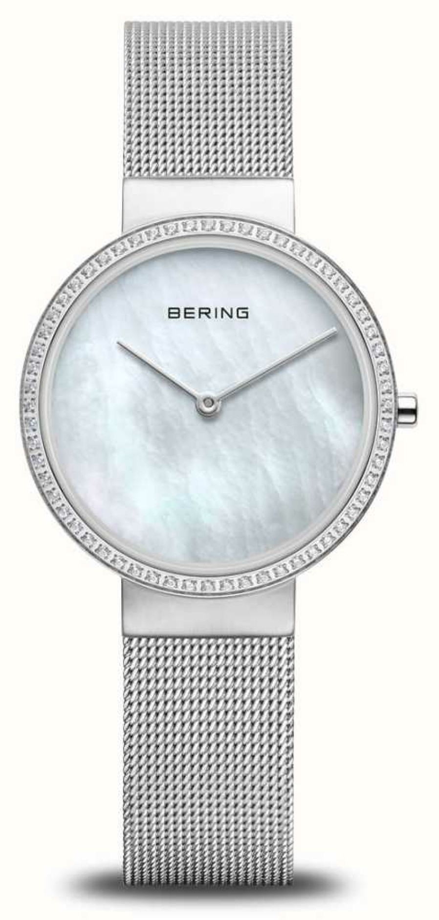 Women'S Bering | Bering Women'S Classic (31Mm) Mother-Of-Pearl Dial / Stainless Steel Mesh Bracelet