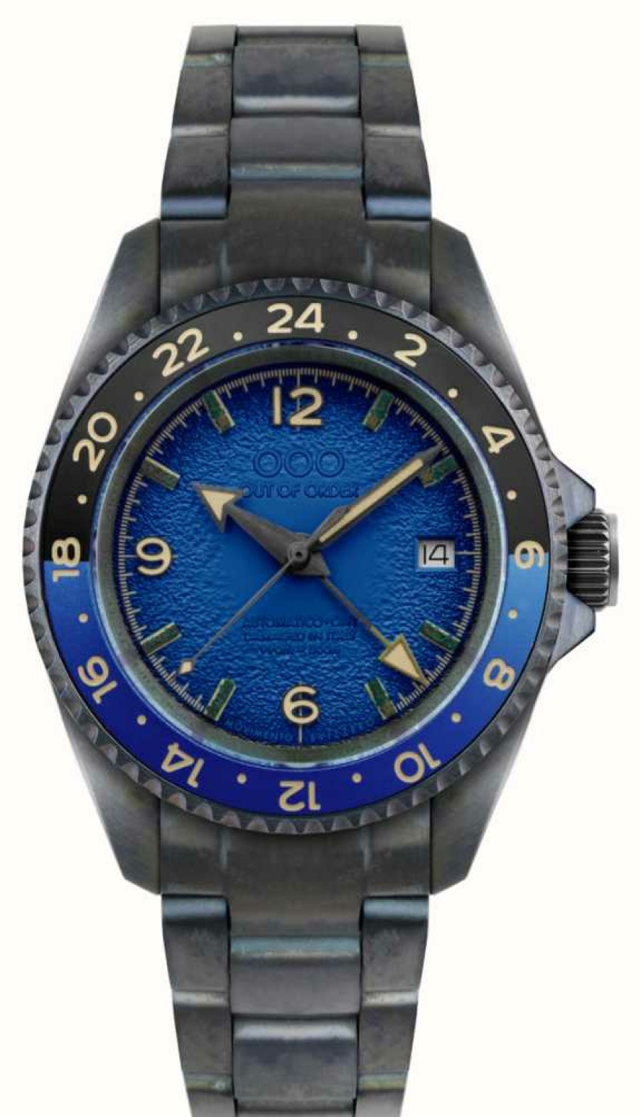 Men'S Out Of Order | Out Of Order Blue Trecento (40Mm) Blue Dial / Black Stainless Steel Bracelet