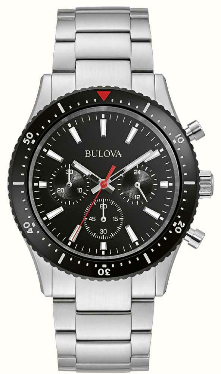 Men'S Bulova | Bulova Men'S Classic (41Mm) Black Dial / Stainless Steel Bracelet