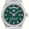 Jewelry Adidas | Adidas Code Five Day/Date (40Mm) Green Dial / Stainless Steel