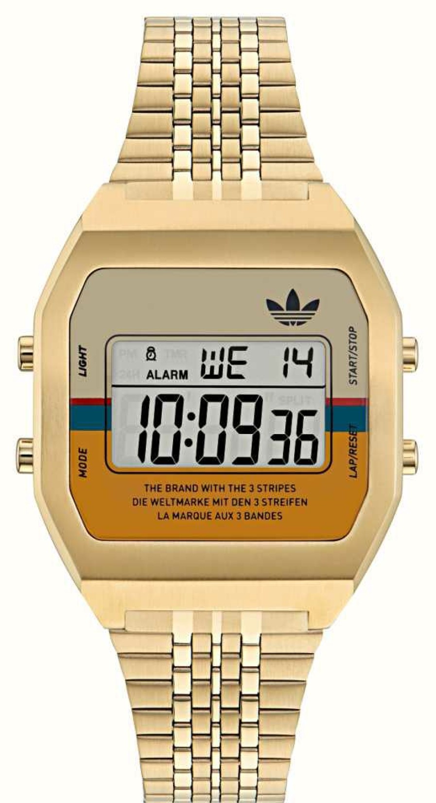 Jewelry Adidas | Adidas Digital Two (36Mm) Multi-Coloured Digital Dial / Gold Pvd Stainless Steel