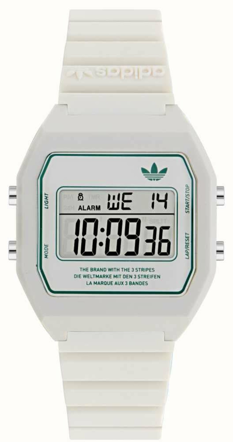 Women'S Adidas | Adidas Digital Two (36Mm) White Digital Dial / White Rubber