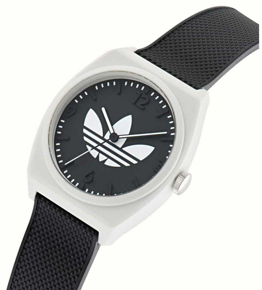 Men'S Adidas | Adidas Project Two (38Mm) Black Dial / Black Rubber