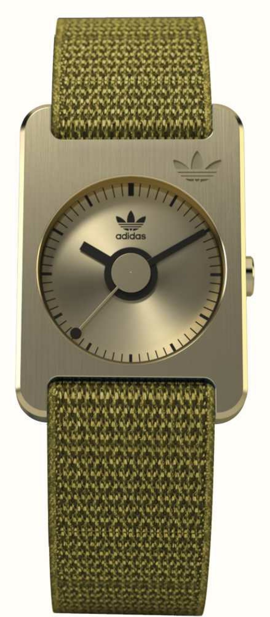 Men'S Adidas | Adidas Retro Pop One Gold (31Mm) Gold Dial / Green Fabric