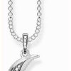 Jewelry Thomas Sabo Jewellery | Thomas Sabo Royalty Moon Pendant Necklace Crystal Set Sterling Silver 45Cm