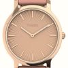 Women'S Timex | Timex Women'S Transcend (34Mm) Rose Gold Dial / Pink Leather Strap