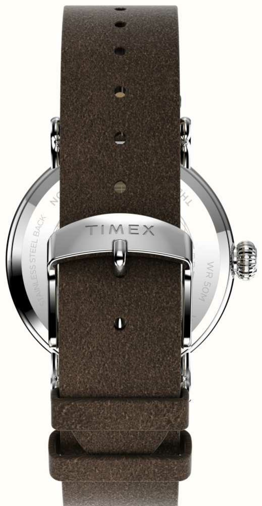 Men'S Timex | Timex Men'S Waterbury (40Mm) Green Dial / Brown Leather Strap