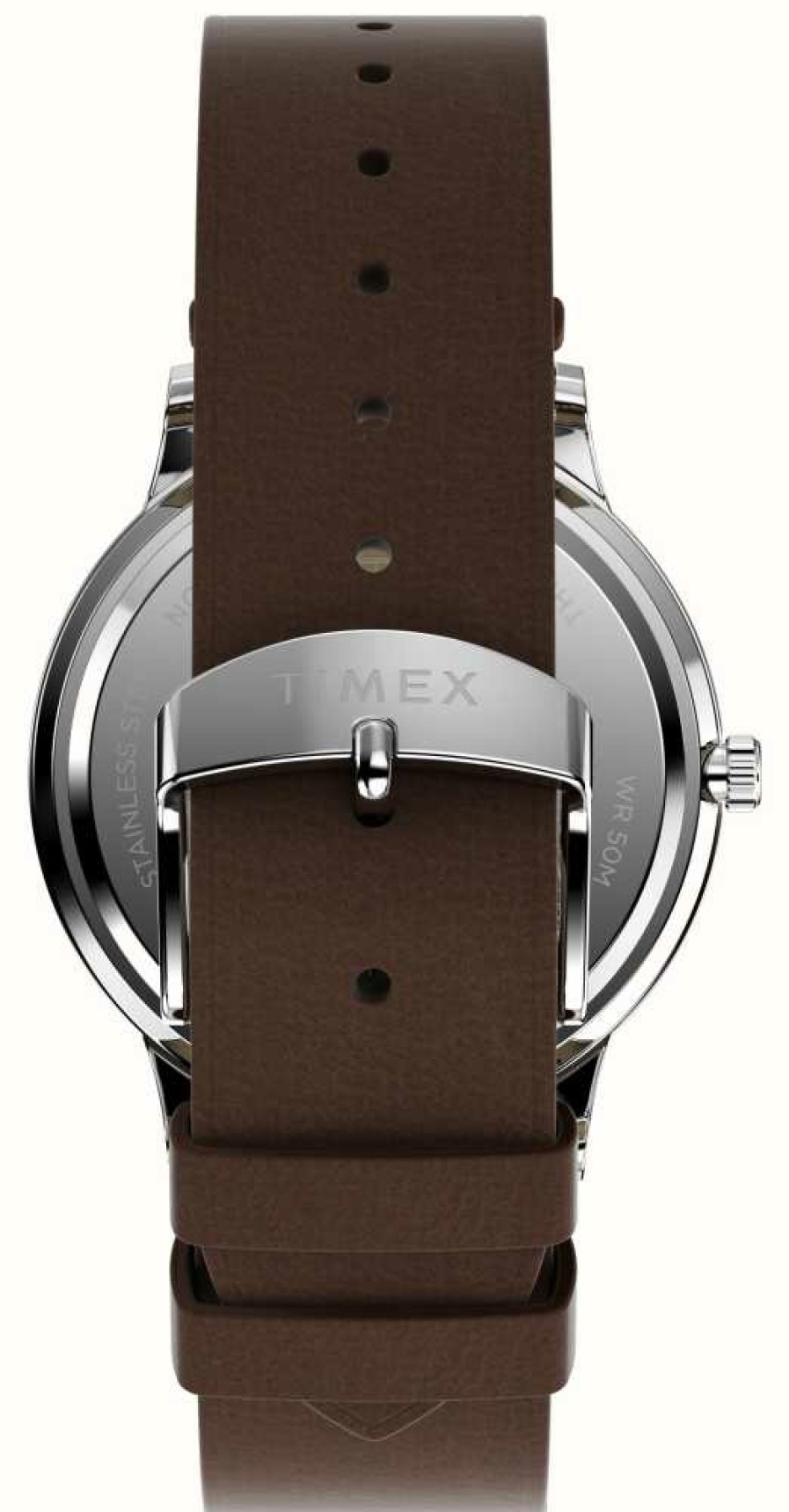 Men'S Timex | Timex Men'S Waterbury (40Mm) Blue Dial / Brown Leather Strap