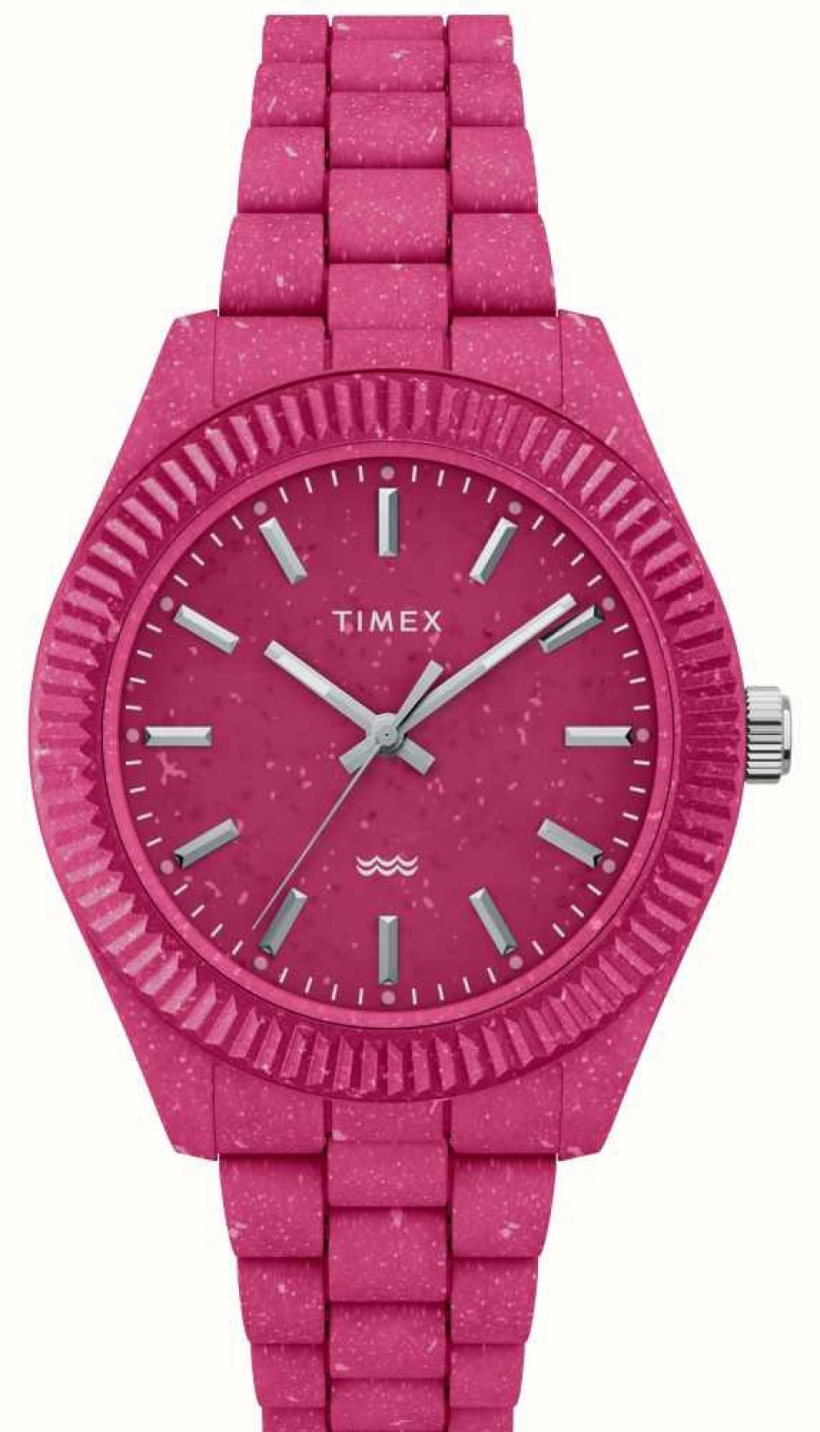 Women'S Timex | Timex Women'S Legacy Ocean (37Mm) Pink Dial / Pink #Tide Ocean Material Strap