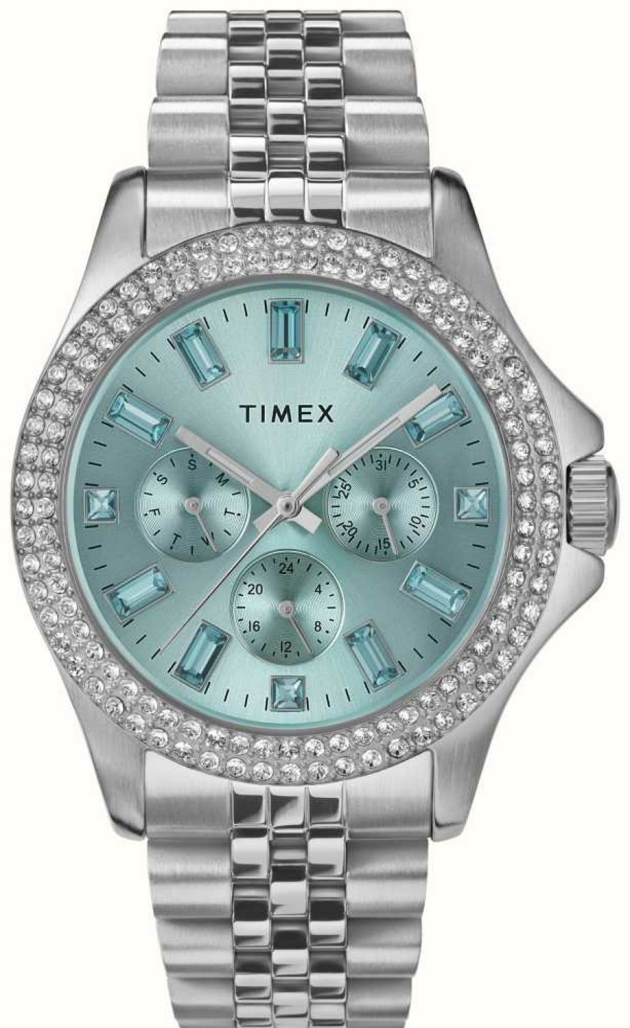 Women'S Timex | Timex Women'S Kaia (40Mm) Blue Dial / Stainless Steel Bracelet