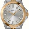 Women'S Timex | Timex Women'S Kaia (38Mm) Silver Dial / Two-Tone Stainless Steel Bracelet