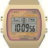 Women'S Timex | Timex 80 (36Mm) Digital Dial / Pink Resin Strap